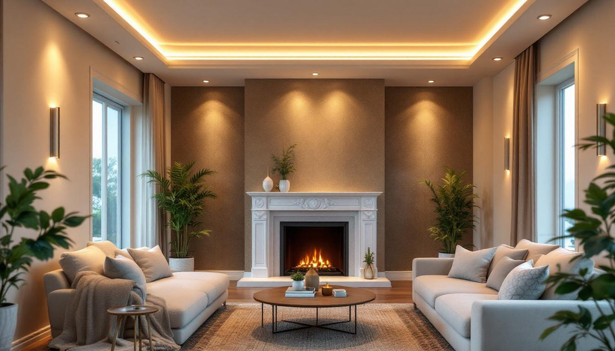 How Does a Fireplace Change Living Room Lighting