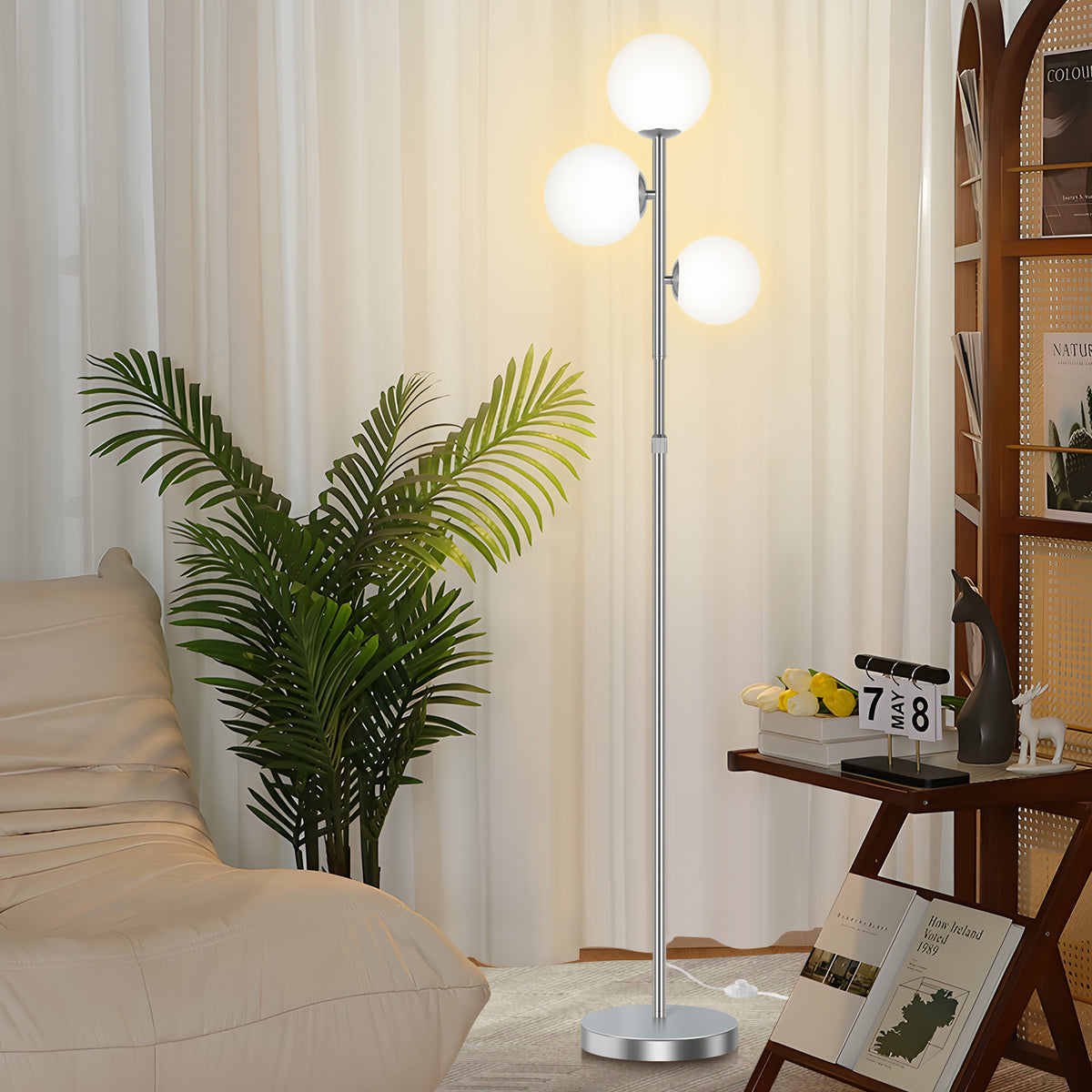 The Celeste 3-Globe Floor Lamp