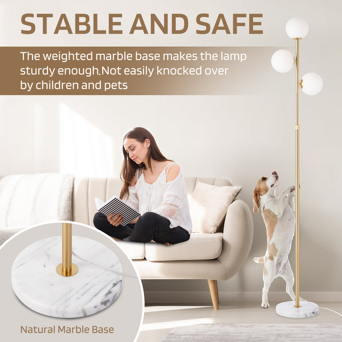 The Celeste 3-Globe Floor Lamp
