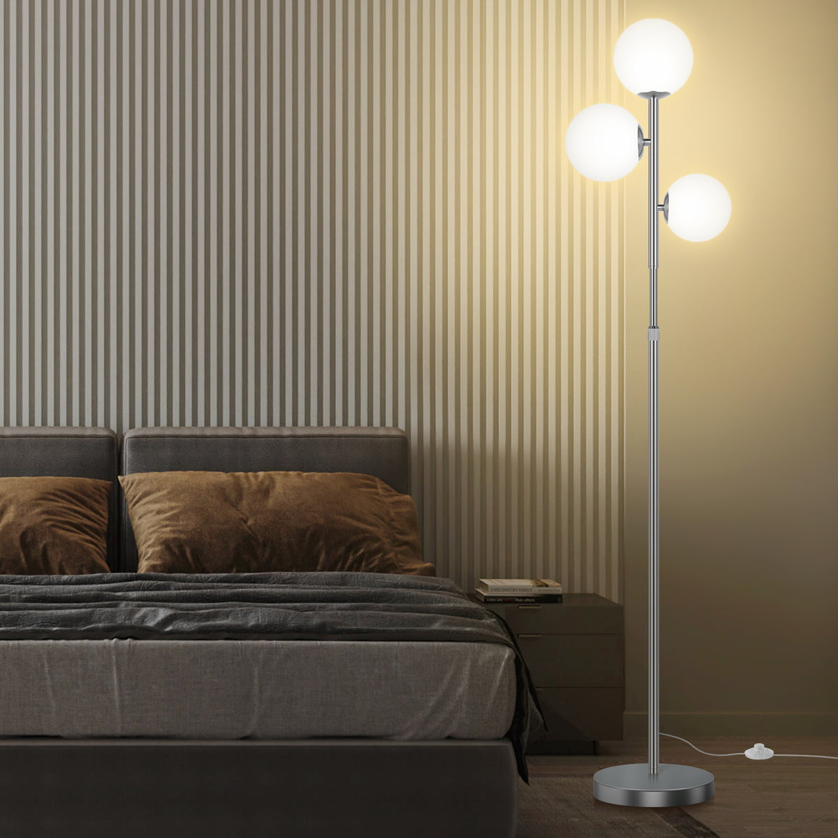 The Celeste 3-Globe Floor Lamp