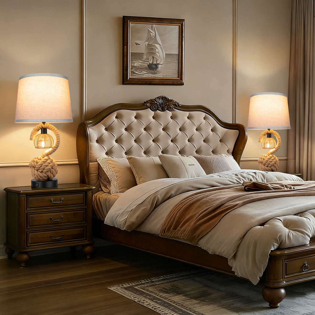 The Serena Spiral Rope Table Lamp