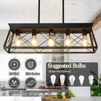 The Blackforge Industrial Cage Pendant Chandelier