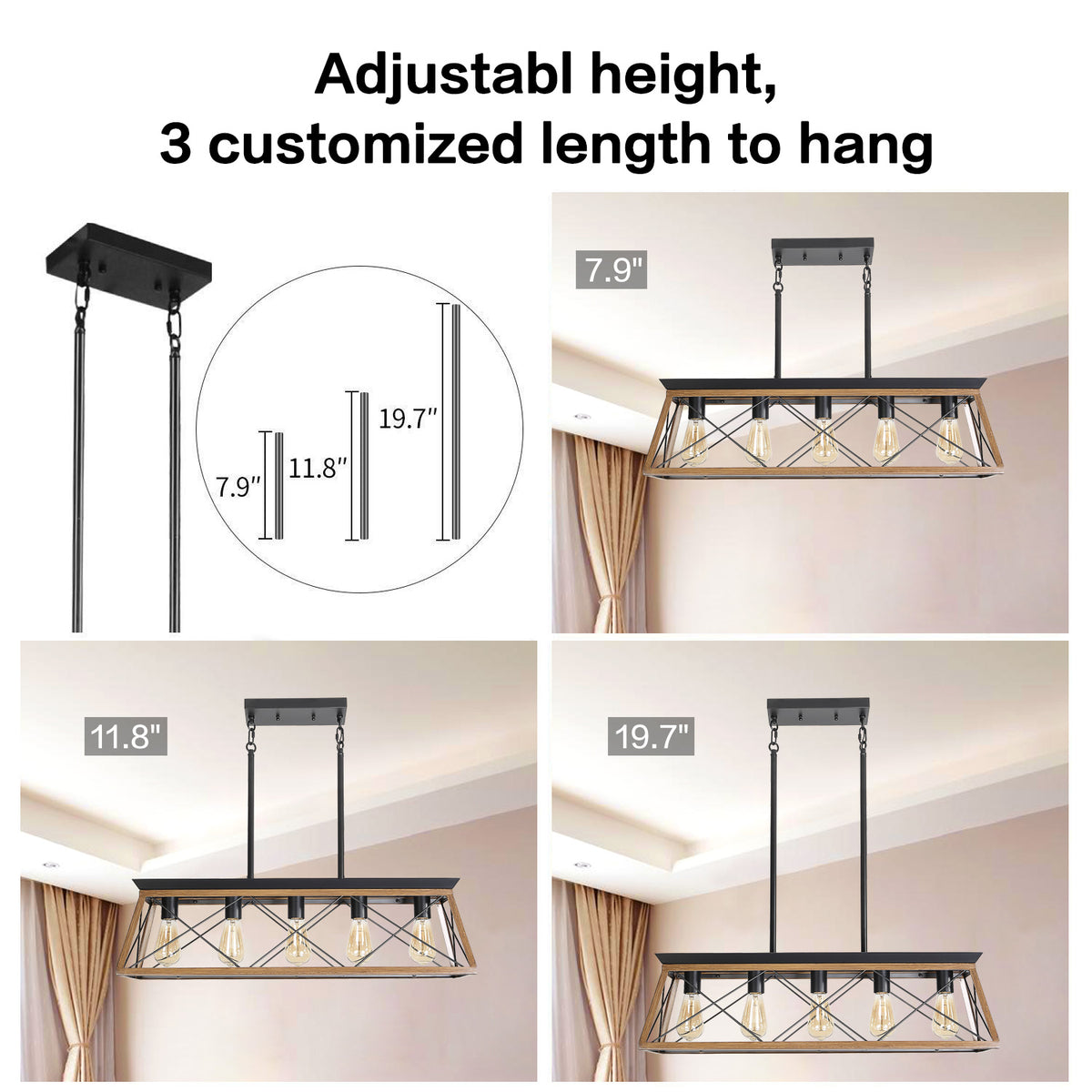 The Blackforge Industrial Cage Pendant Chandelier