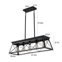 The Blackforge Industrial Cage Pendant Chandelier