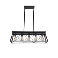 The Blackforge Industrial Cage Pendant Chandelier