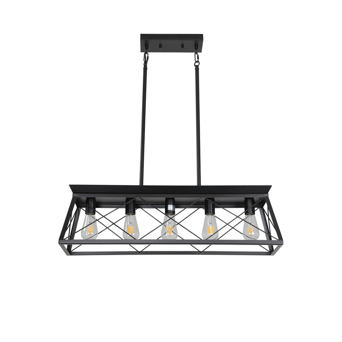 The Blackforge Industrial Cage Pendant Chandelier