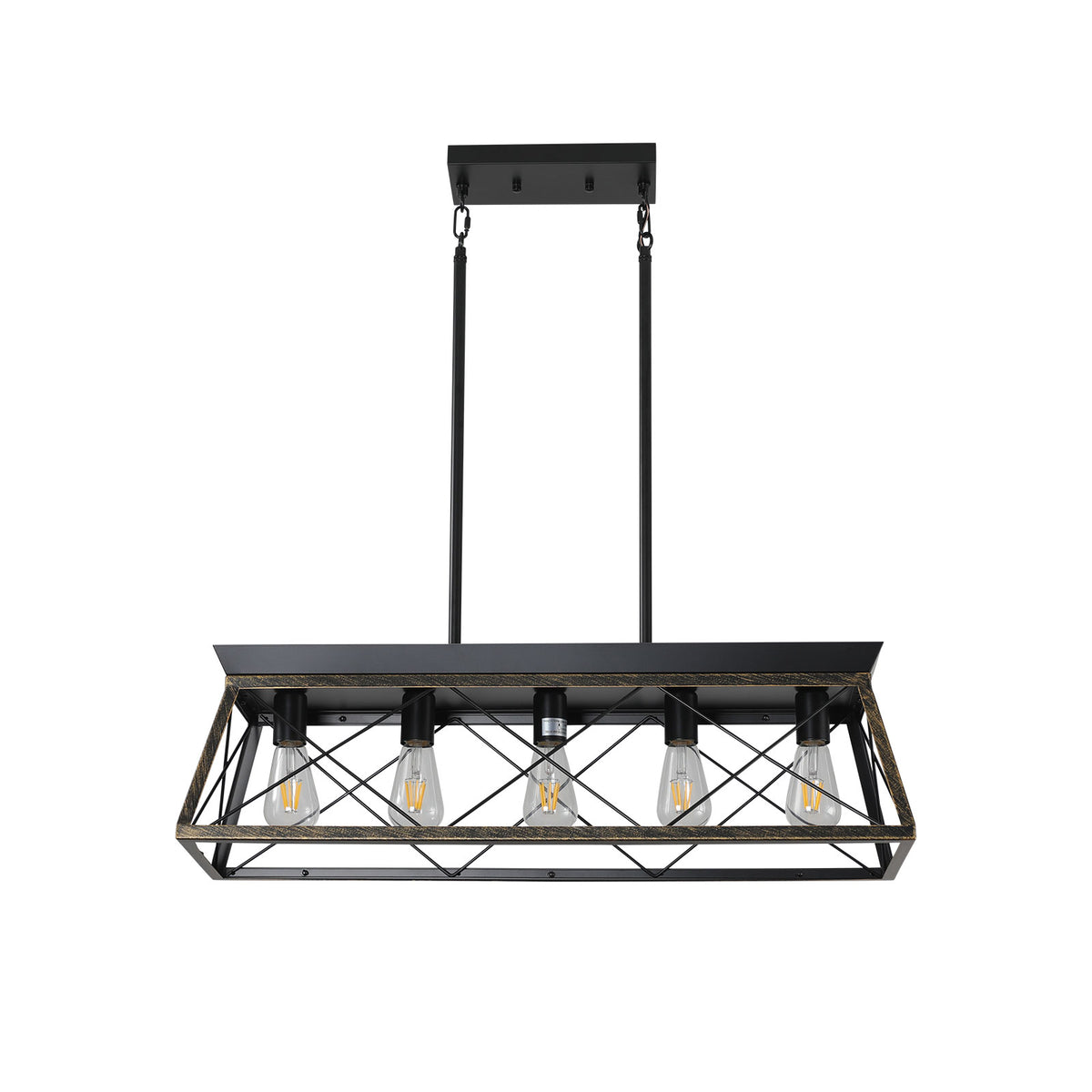 The Blackforge Industrial Cage Pendant Chandelier