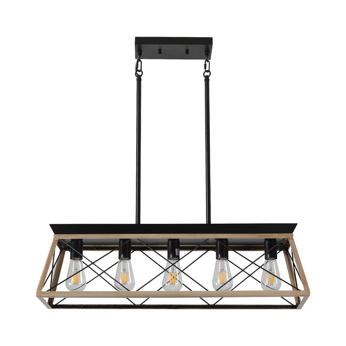 The Blackforge Industrial Cage Pendant Chandelier