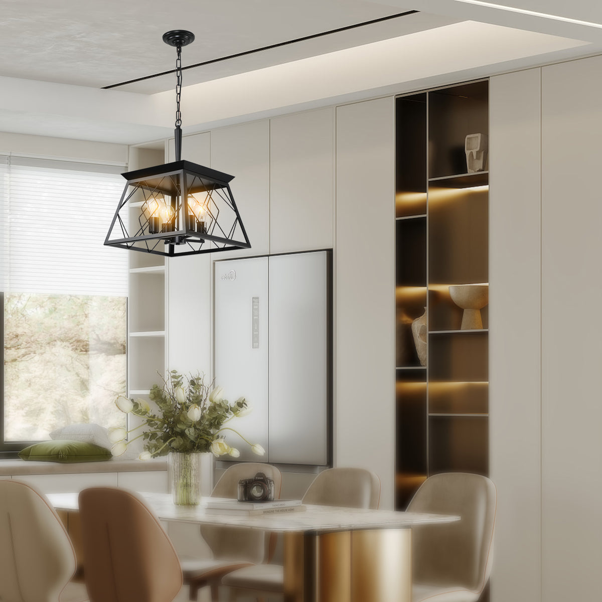 The Ironhart Industrial Cage Pendant Chandelier