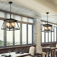 The Ironhart Industrial Cage Pendant Chandelier