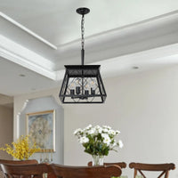 The Ironhart Industrial Cage Pendant Chandelier