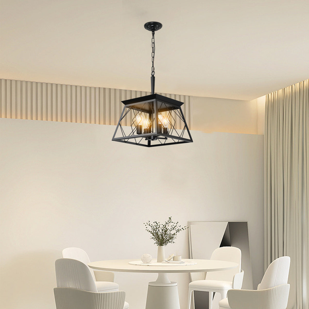 The Ironhart Industrial Cage Pendant Chandelier