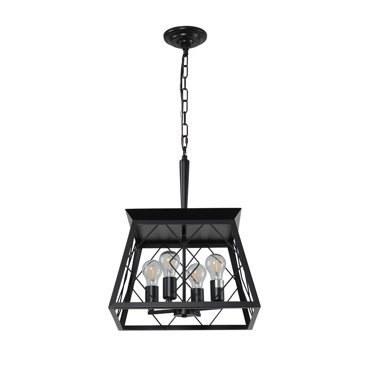 The Ironhart Industrial Cage Pendant Chandelier