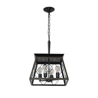 The Ironhart Industrial Cage Pendant Chandelier