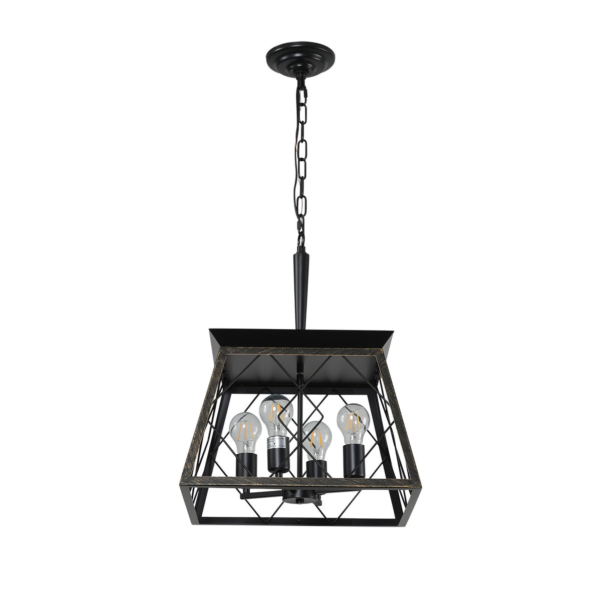 The Ironhart Industrial Cage Pendant Chandelier