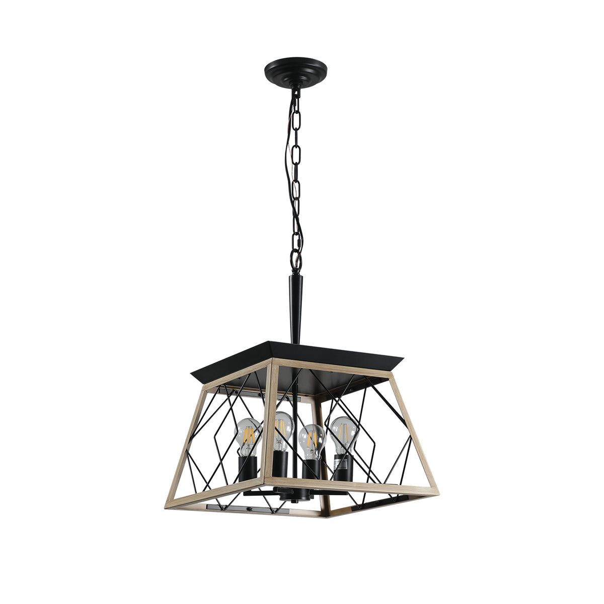 The Ironhart Industrial Cage Pendant Chandelier