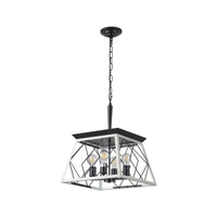 The Ironhart Industrial Cage Pendant Chandelier