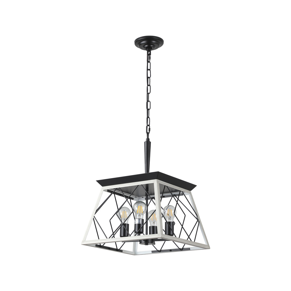 The Ironhart Industrial Cage Pendant Chandelier