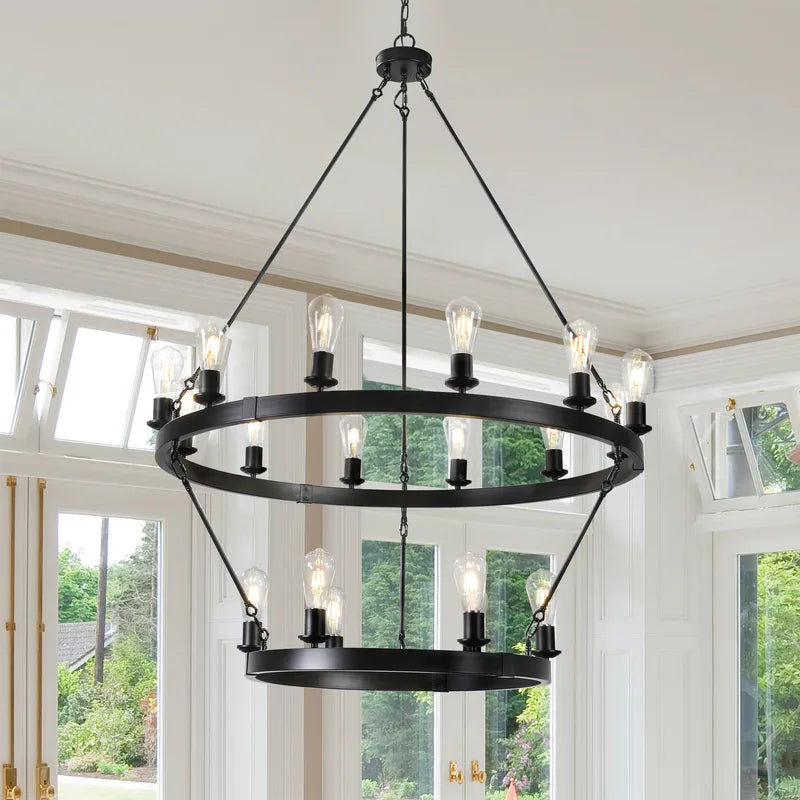 The Wrought Circular Tier Chandelier