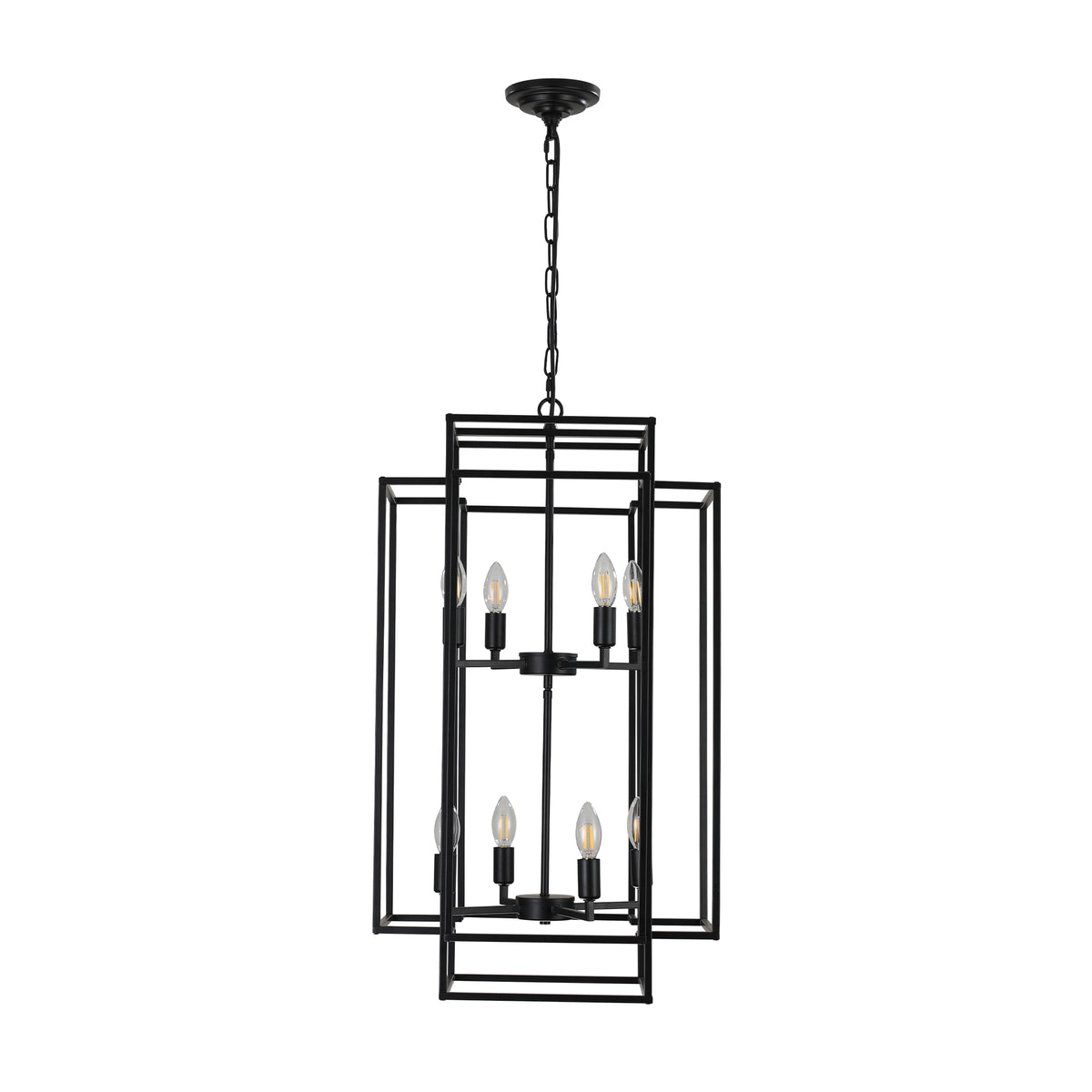 Oxwell Geometric Pendant Chandelier in Black – pendant lamp color variant thumbnail