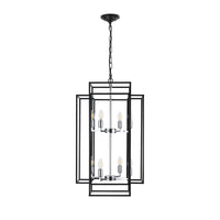 Oxwell Geometric Pendant Chandelier in Black & Chrome – pendant lamp color variant thumbnail