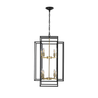 Oxwell Geometric Pendant Chandelier in Black & Gold – pendant lamp color variant thumbnail