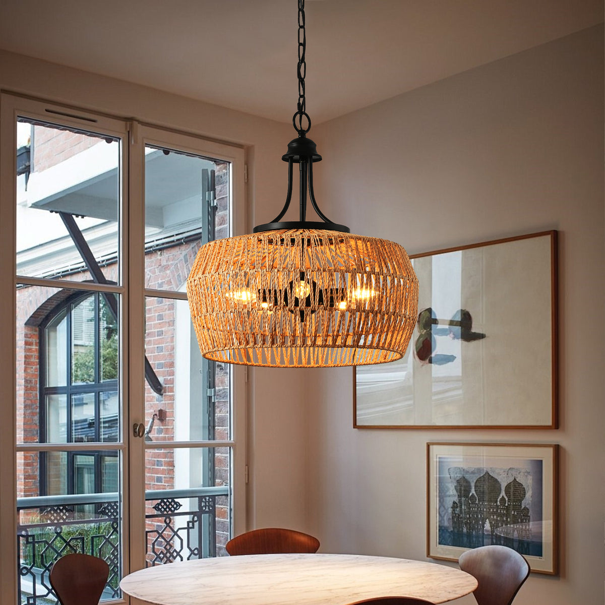 The Sable Jute Rope Pendant Light
