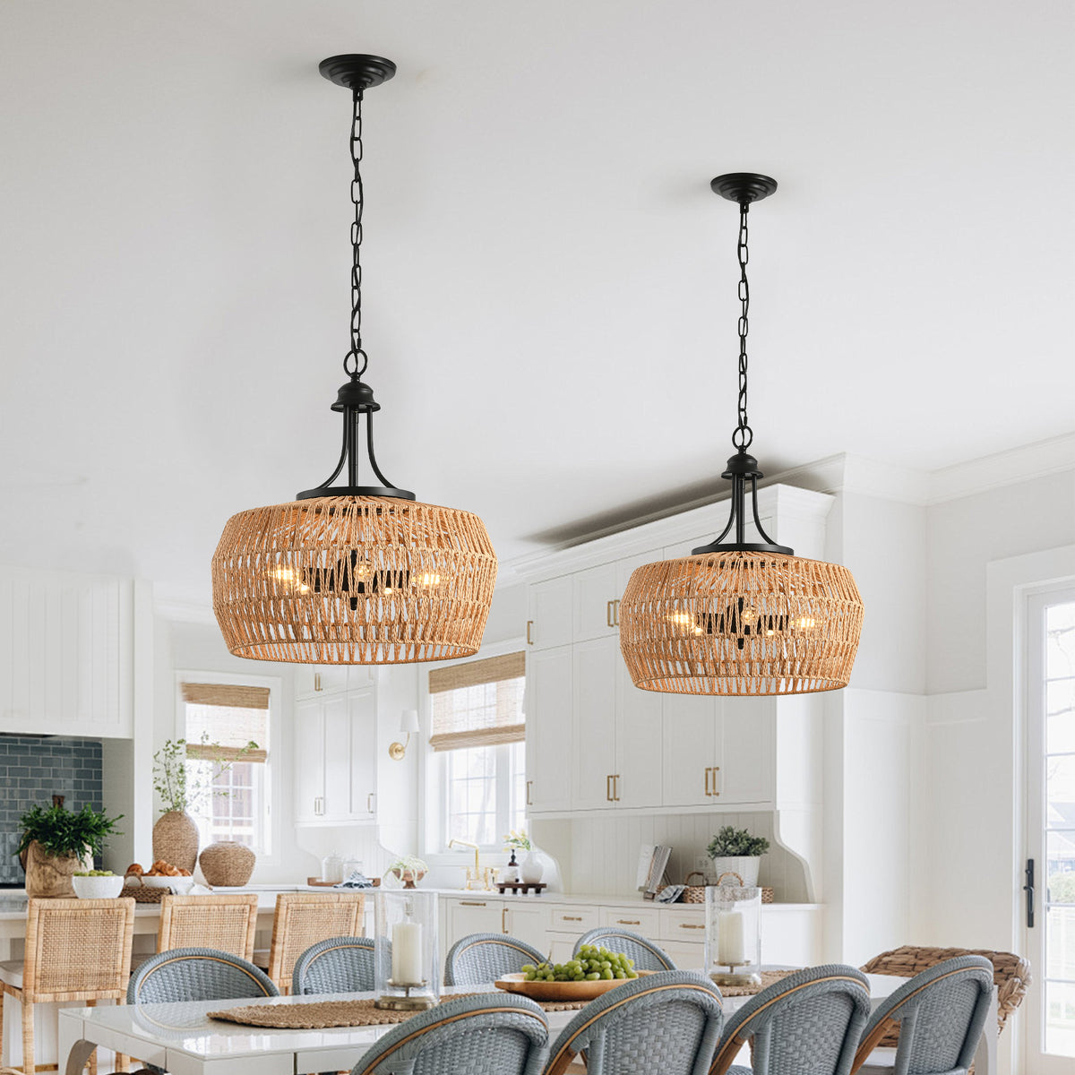 The Sable Jute Rope Pendant Light