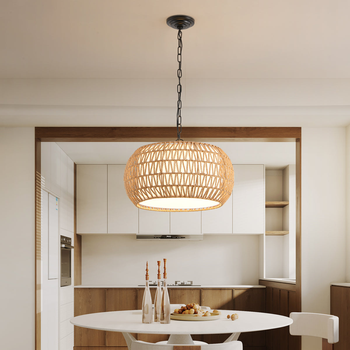 The Juniper Woven Jute Pendant Light
