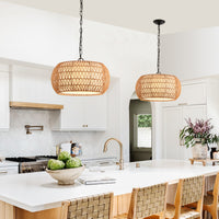 The Juniper Woven Jute Pendant Light