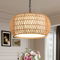 The Juniper Woven Jute Pendant Light