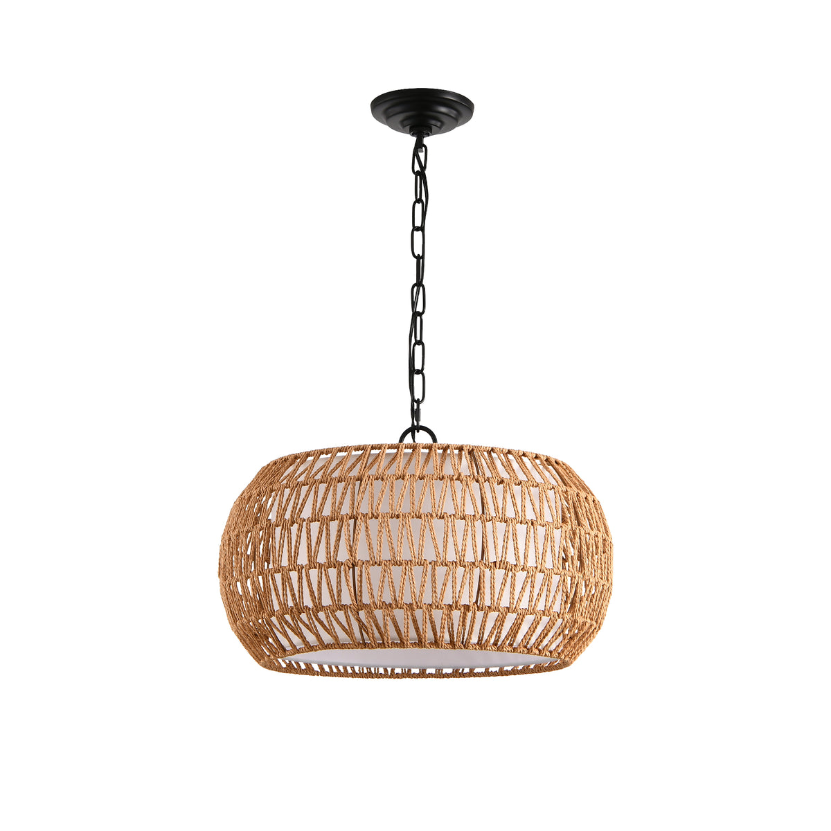The Juniper Woven Jute Pendant Light