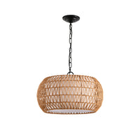The Juniper Woven Jute Pendant Light