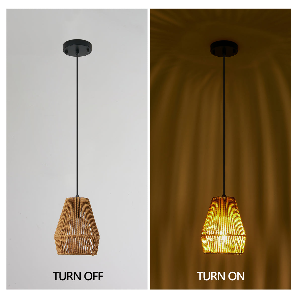 The Rowan Hemp Rope Pendant Light Set (Set of 3)