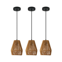 The Rowan Hemp Rope Pendant Light Set (Set of 3)