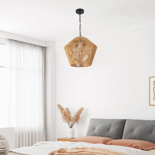 Handwoven Hemp Rope Pendant Light
