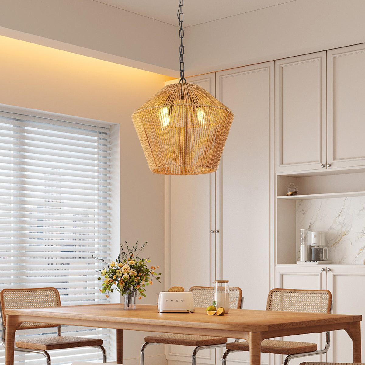 Handwoven Hemp Rope Pendant Light