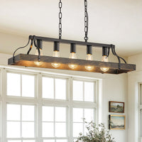 Industrial Farmhouse Linear Pendant Light