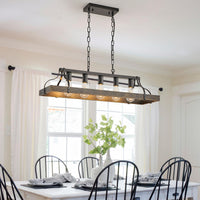 Industrial Farmhouse Linear Pendant Light