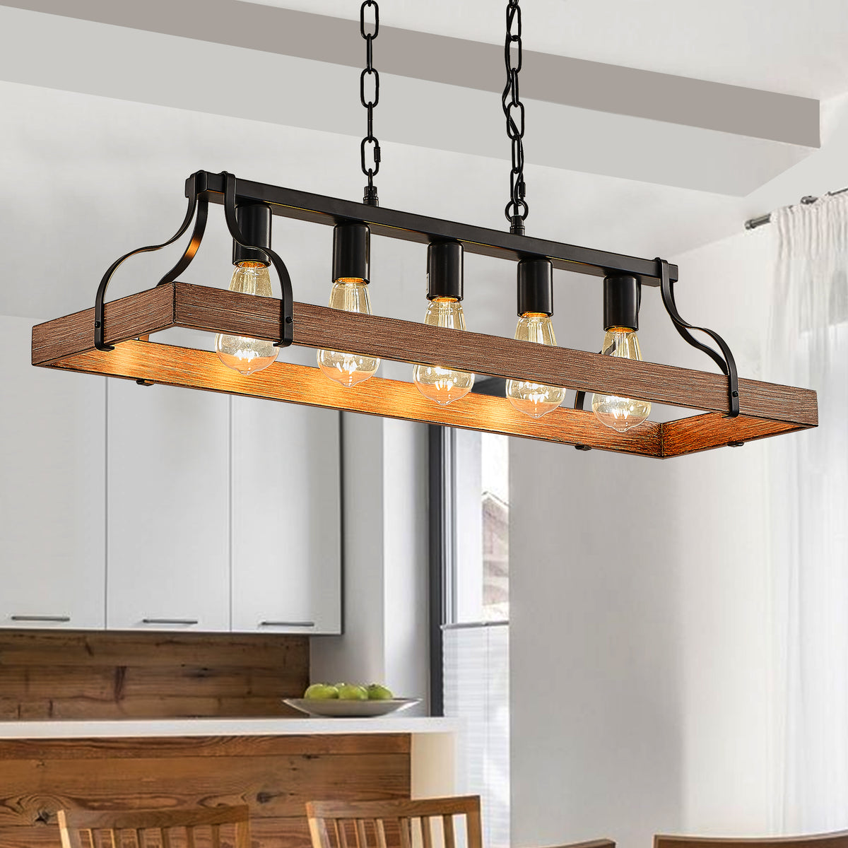 Industrial Farmhouse Linear Pendant Light