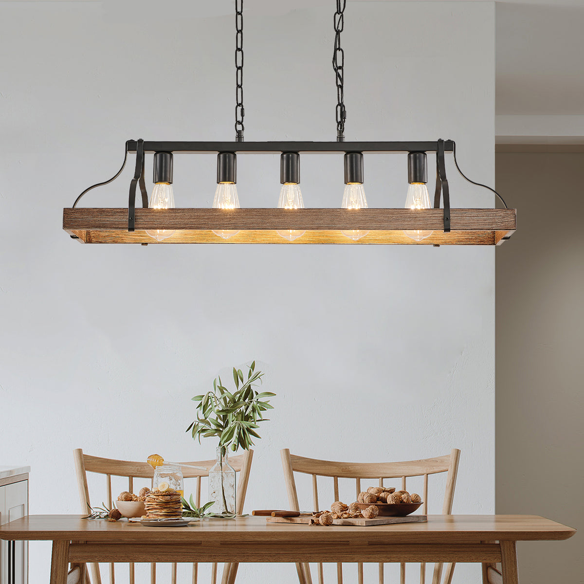 Industrial Farmhouse Linear Pendant Light