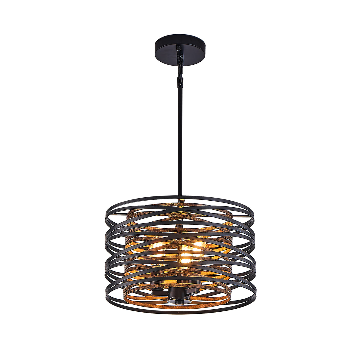 Rustic Industrial Cage Pendant Light