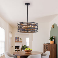 Rustic Industrial Cage Pendant Light