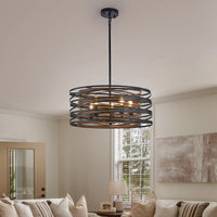 Rustic Industrial Cage Pendant Light