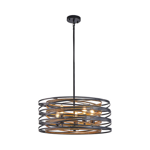 Rustic Industrial Cage Pendant Light