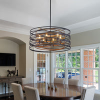 Rustic Industrial Cage Pendant Light