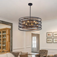 Rustic Industrial Cage Pendant Light