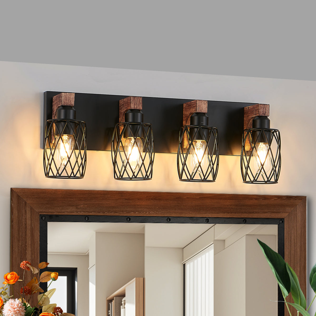 The Barrow Industrial Cage Wall Sconce