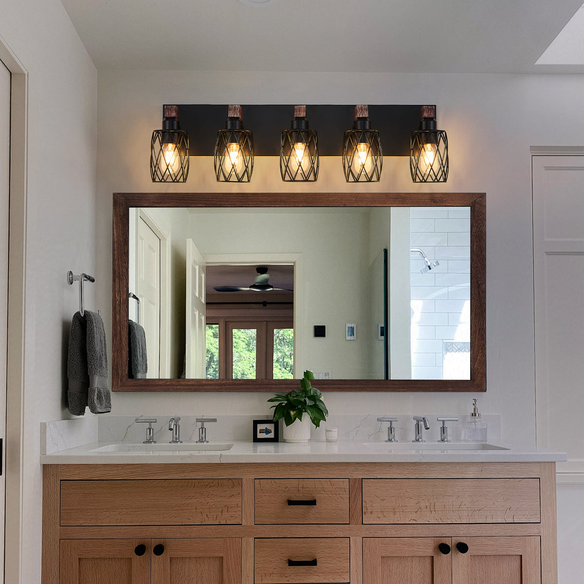 The Barrow Industrial Cage Wall Sconce