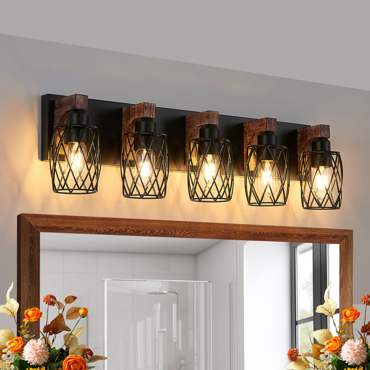 The Barrow Industrial Cage Wall Sconce